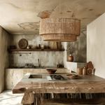 Lumina Jute Pendant Light - Handwoven natural rattan