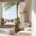 Molokai Seagrass Pendant Light - Handwoven Organic Seagrass