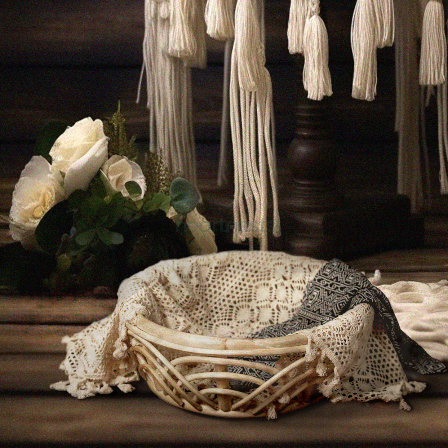 Vera Handmade Rattan Baby Props. Sustainable Newborn Photography