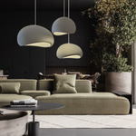 Nalia Grey Resin Pendant Light Bundle Set of 3 – Polyester Resin