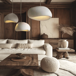 Nalia White Pendant Light Bundle Set of 3 – Polyester Resin