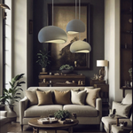 Nalia Grey Resin Pendant Light Bundle Set of 3 – Polyester Resin