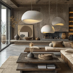 Nalia White Pendant Light Bundle Set of 3 – Polyester Resin