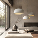 Nalia White Pendant Light Bundle Set of 3 – Polyester Resin
