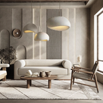 Nalia White Pendant Light Bundle Set of 3 – Polyester Resin