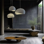 Nalia Grey Resin Pendant Light Bundle Set of 3 – Polyester Resin
