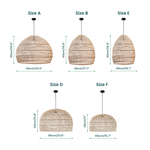 Timea Rattan Pendant Light - Available in 5 sizes- 23.6''/17.7''/15.6''/21.6''/15.7''