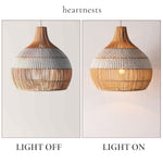 Catalina Rattan Pendant Light Bundle Set of 3 - Natural & White Weave