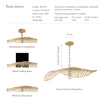 Hakea Bamboo Pendant Light - Handwoven Bamboo Lampshade
