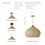 Hibicus A Rattan Pendant Light - Handwoven natural rattan