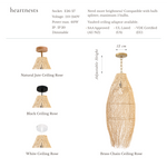 Imani Rattan Pendant Light - Handwoven natural rattan
