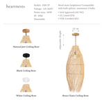 Imani Rattan Pendant Light - Handwoven natural rattan
