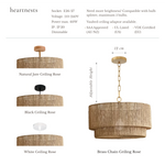 Lumina Jute Pendant Light - Handwoven Natural Jute