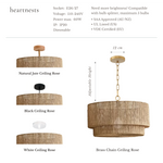 Lumina Jute Pendant Light - Handwoven natural rattan