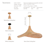 Mexica Rattan Pendant Light - Handwoven Cane Rattan