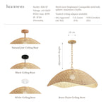 Nantucket Rattan Pendant Light – Sculptural Woven Design